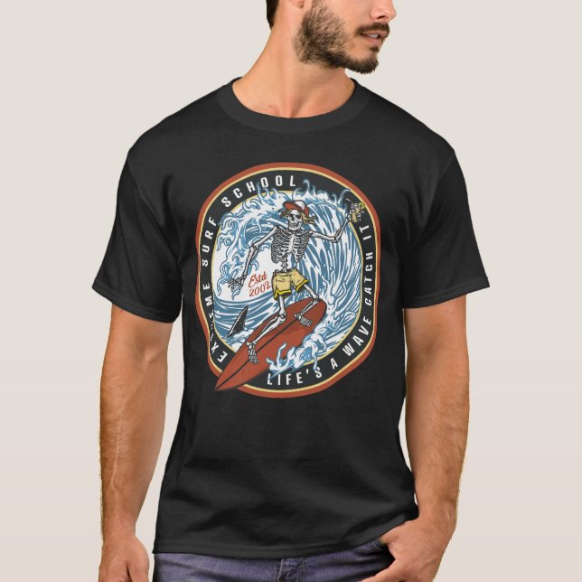 Surfen - Das Leben ist ein Sprungfisch, der es T - T-Shirt (Vorderseite)