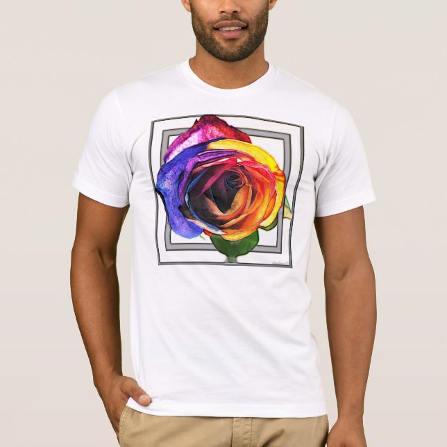 Surfen des Regenbogen-Rosen-Shirts T-Shirt (Vorderseite)