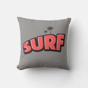 Surfen, einfach surfen. In rot und grau Kissen