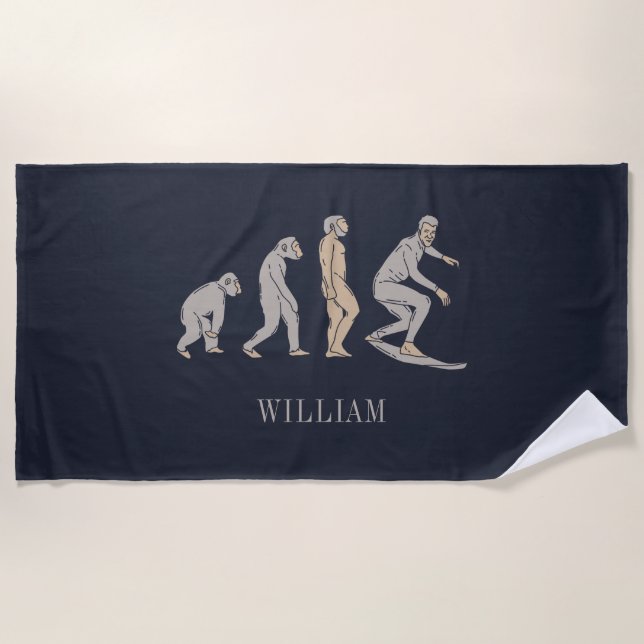 Surfen Evolution Surfboard Beach Sport Strandtuch (Vorderseite)