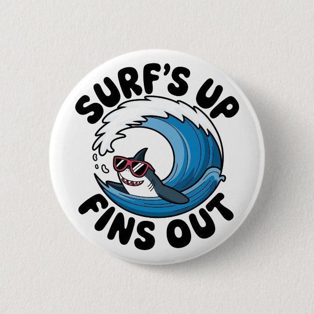 Surfen, Finden - Cooles Surfen Button (Vorderseite)