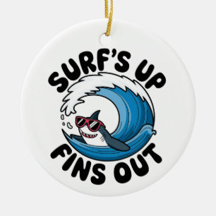 Surfen, Finden - Cooles Surfen Keramik Ornament