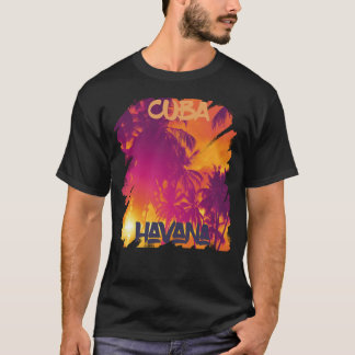 Surfen Havanna Urlaub Kuba Palm Beach Ozean T-Shirt
