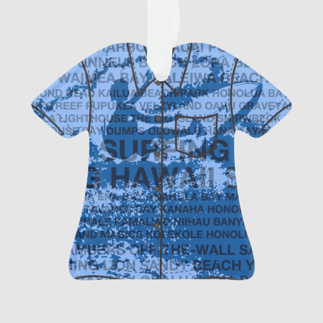 Surfen Hawaii Cutback Hawaiian Aloha Shirt Ornament (Vorderseite)