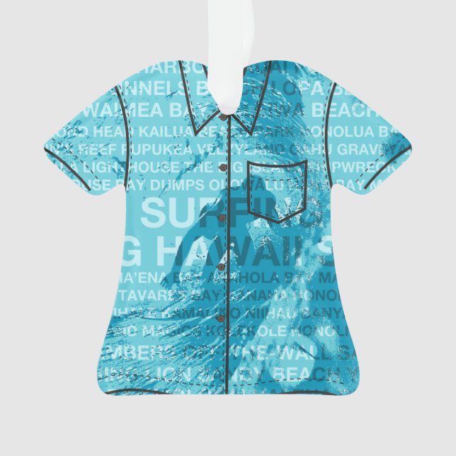 Surfen Hawaii Green Room Hawaiian Aloha Shirt Ornament (Vorderseite)