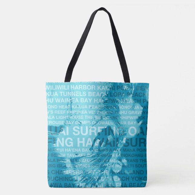 Surfen Hawaii GreenRoom Hawaiian Surfer Beach Bag Tasche (Vorderseite)