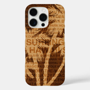 Surfen Hawaii Palm Trees Imitate Holz tropischen iPhone 16 Pro Hülle