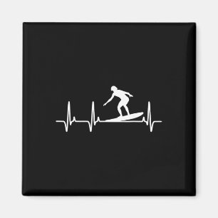 Surfen Herzschlag Surfen Liebhaber Surfboard Surfe Magnet