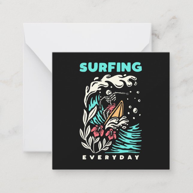 Surfen im Alltag Mitteilungskarte (Vorderseite)