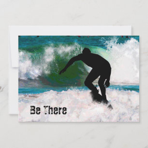 Surfen im Meeresschaum Einladung