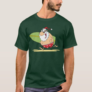 Surfen im Santa T Shirt