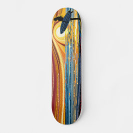 Surfen im Sonnenuntergang: Odyssey eines Dots Art Skateboard