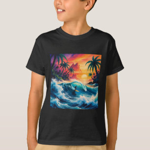 Surfen im tropischen Paradies T-Shirt