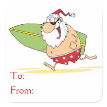 Surfen im Weihnachtsmann