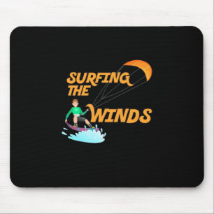 Surfen im Wind Mousepad