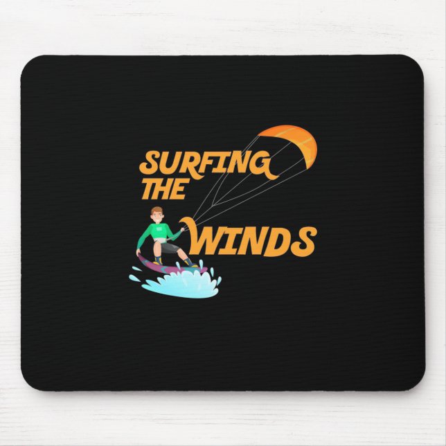 Surfen im Wind Mousepad (Vorne)