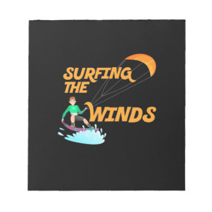Surfen im Wind Notizblock