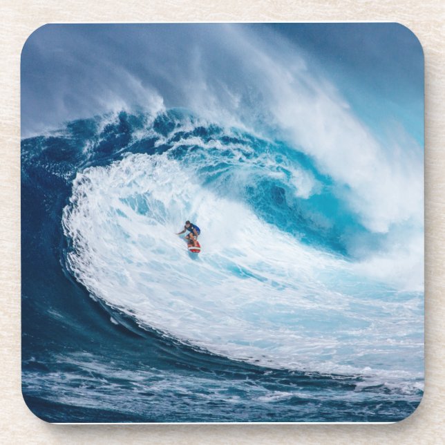 Surfen in den Röhren Getränkeuntersetzer (Vorderseite)