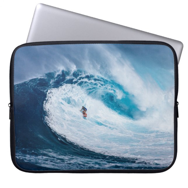 Surfen in den Röhren Laptopschutzhülle (Vorderseite)
