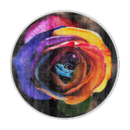 Surfen in der Regenbogen-Rose Schneidebrett