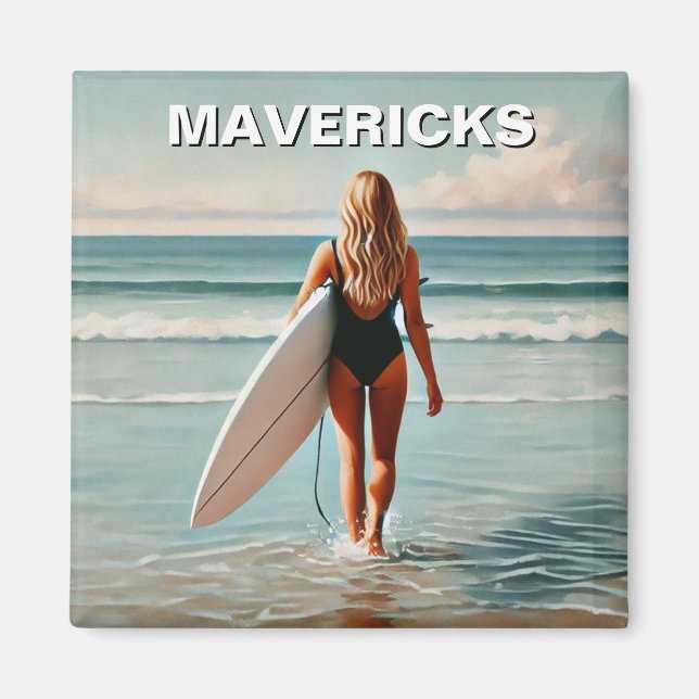 Surfen in Mavericks Magnet (Vorne)
