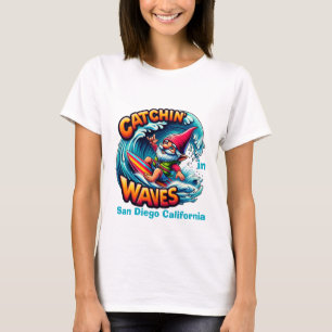 Surfen in San Diego in Windsurfen T-Shirt