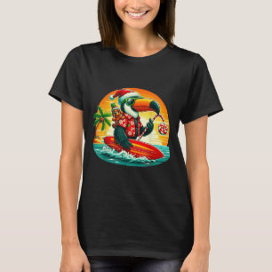Surfen in Santa Toucan und der lustige Hund Trocal T-Shirt