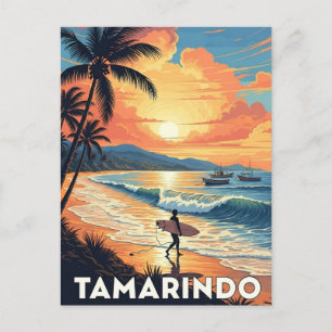 Surfen in Tamarindo Costa Rica Postkarte