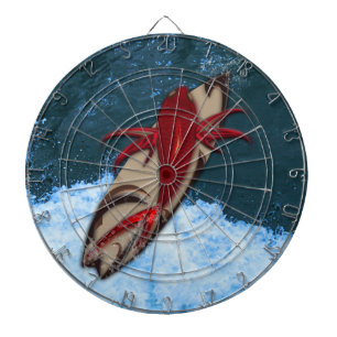 Surfen ist auf dartscheibe