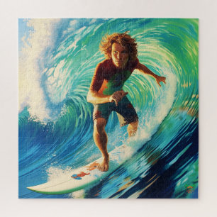 Surfen ist auf: Reiten in der Welle