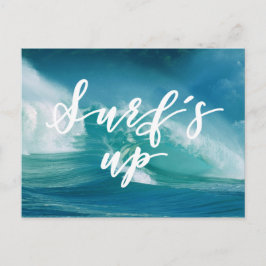 Surfen ist auf | Spaß Typografie & Zitat Postkarte