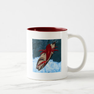 Surfen ist auf zweifarbige tasse