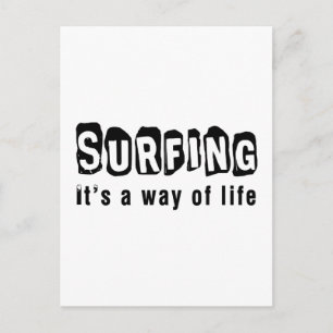 Surfen ist eine Lebensweise Postkarte