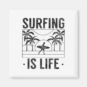 Surfen Ist Leben Surfen Surfer Surfbrett Surfer  Magnet