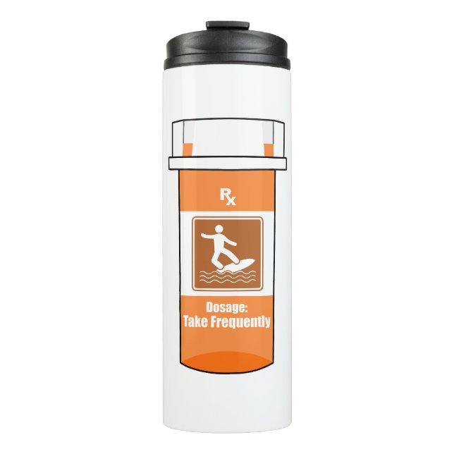 Surfen ist mein Medikament Thermosbecher (Vorderseite)