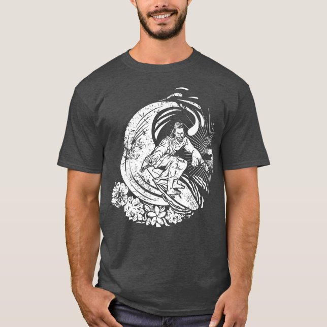 Surfen Jesus Vintage Not Premium T-Shirt (Vorderseite)
