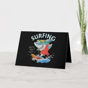 Surfen lässt mich nass Hai Geschenke Karte