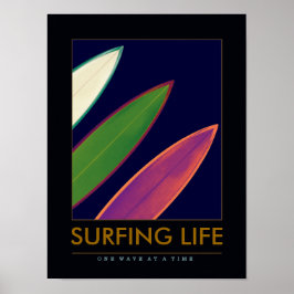 SURFEN LEBEN - Surfbretter für Wassersport Poster