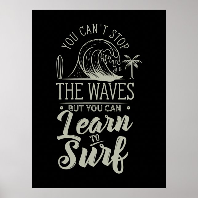 Surfen lernen poster (Vorne)