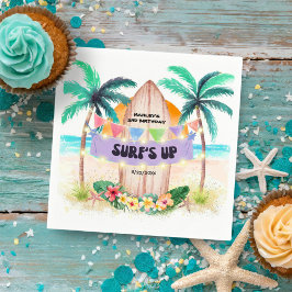 Surfen & Meer | Surf's Up Tropical Beach Party Serviette
