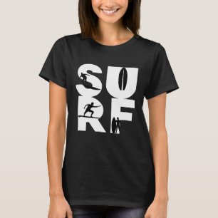 Surfen mit Surfbrettern in SURF Wave rider TShirt 