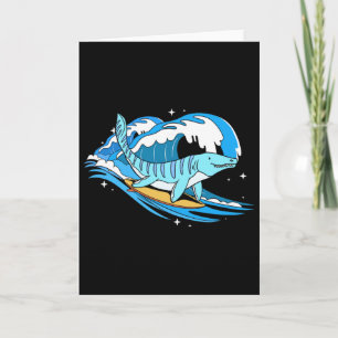 Surfen Mosasaurus Dino Lustig Aquatischer Dinosaur Karte