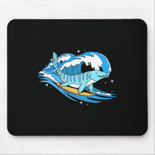 Surfen Mosasaurus Dino Lustig Aquatischer Dinosaur Mousepad
