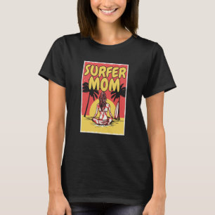 Surfen Mutter Waves Surfbrett Surfrider Surfer m T-Shirt