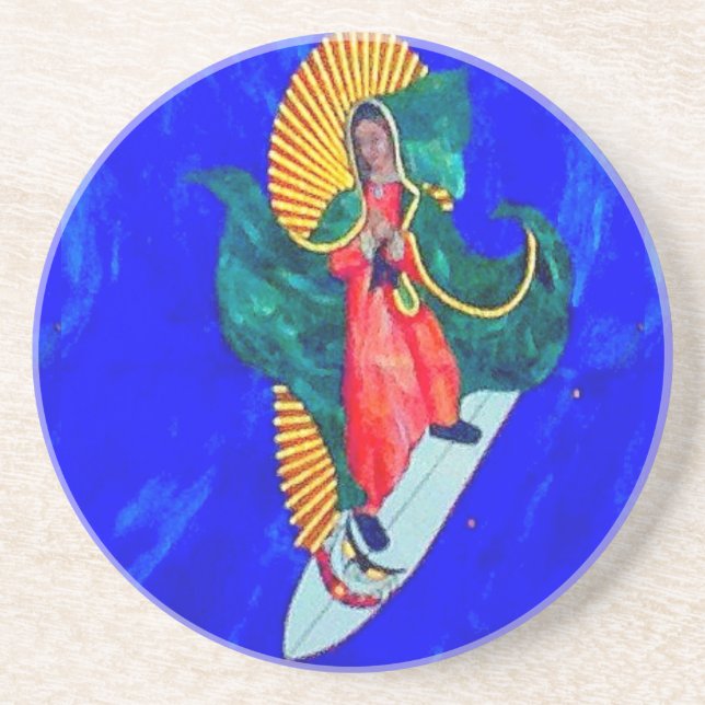 Surfen Nonno blue wave Untersetzer (Vorne)