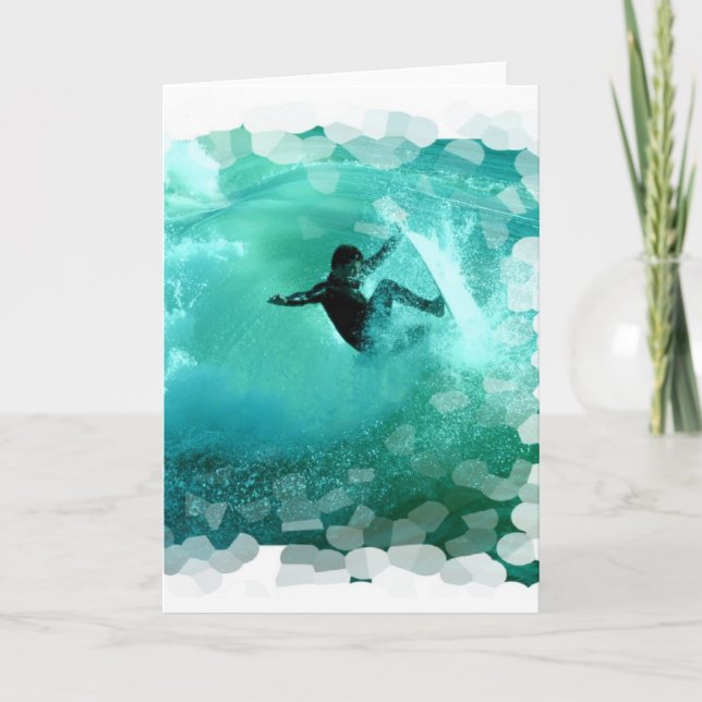 Surfen ohne Grußkarte Karte (Vorderseite)