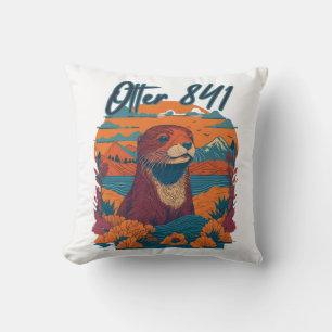 Surfen Otter 841 Otter My Way California Sea Otte Kissen