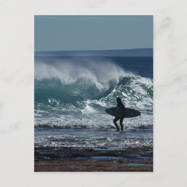 Surfen Postkarte (Vorderseite)