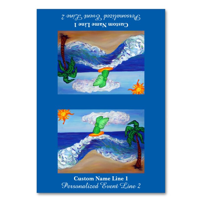 Surfen Raphael Angel Custom Table Zent Tischnummer (Vorderseite)