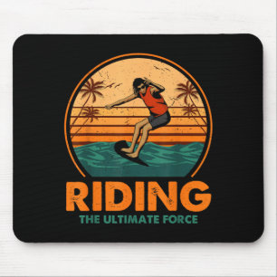 Surfen Reiten Die Kraft Sonnenuntergangswelle Reit Mousepad